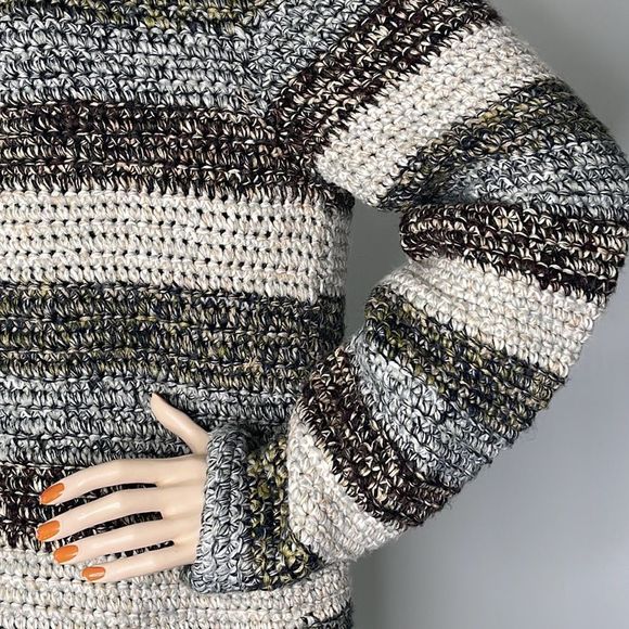 Stripe Knitted Double Tie Front Duster Cardigan - Picture 7 of 17